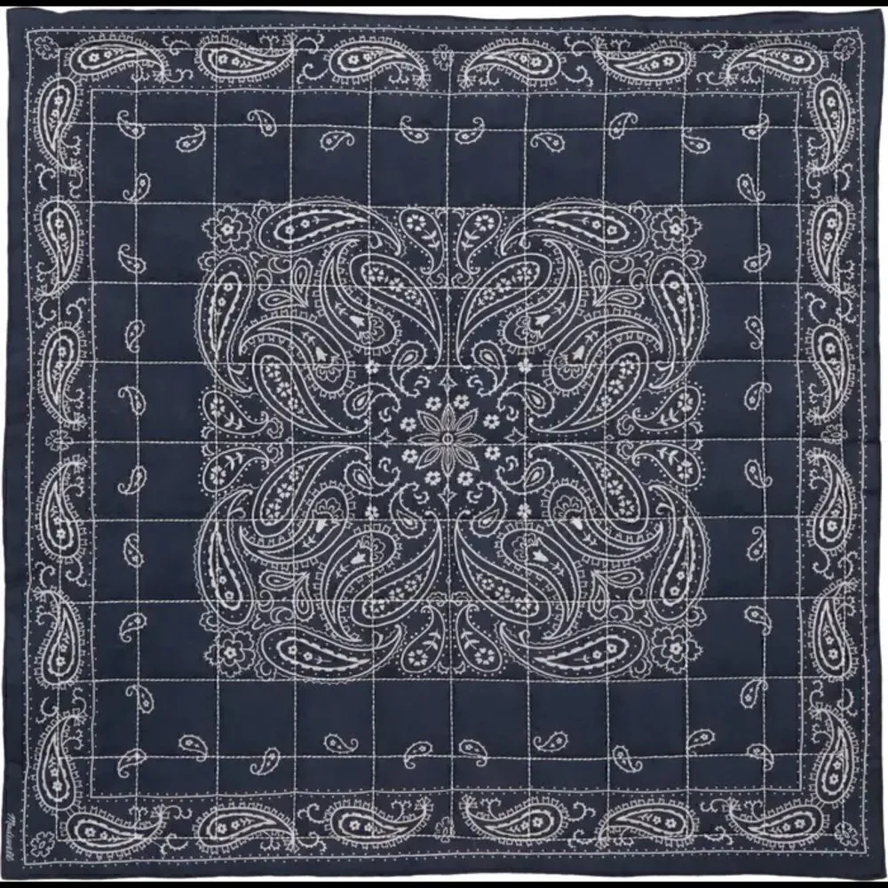Madewell Navy Blue Quilted Bandana